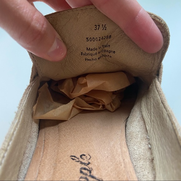 Free People Womens Tan At Ease Slip On Mules Snake Embossed Size 7.5 - Picture 4 of 10